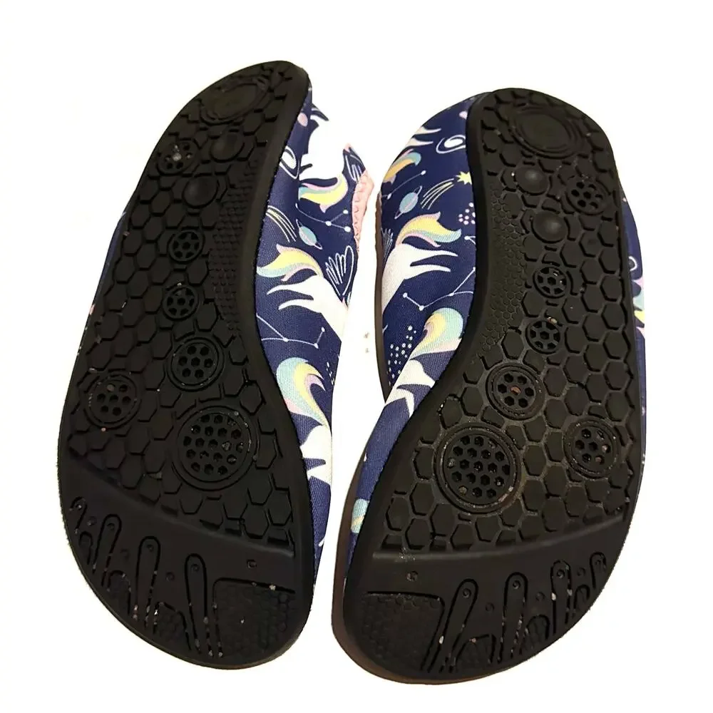 TF Unicorn Print Purple Water Shoes Youth Girls Size 1-2